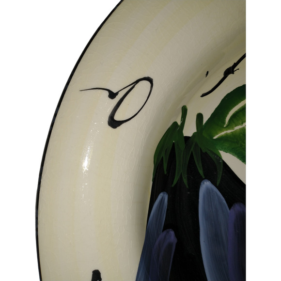 Antica Fornace AFA9 Italian Made Eggplant Pattern Serving Bowl Dinner Party - Picture 5 of 16